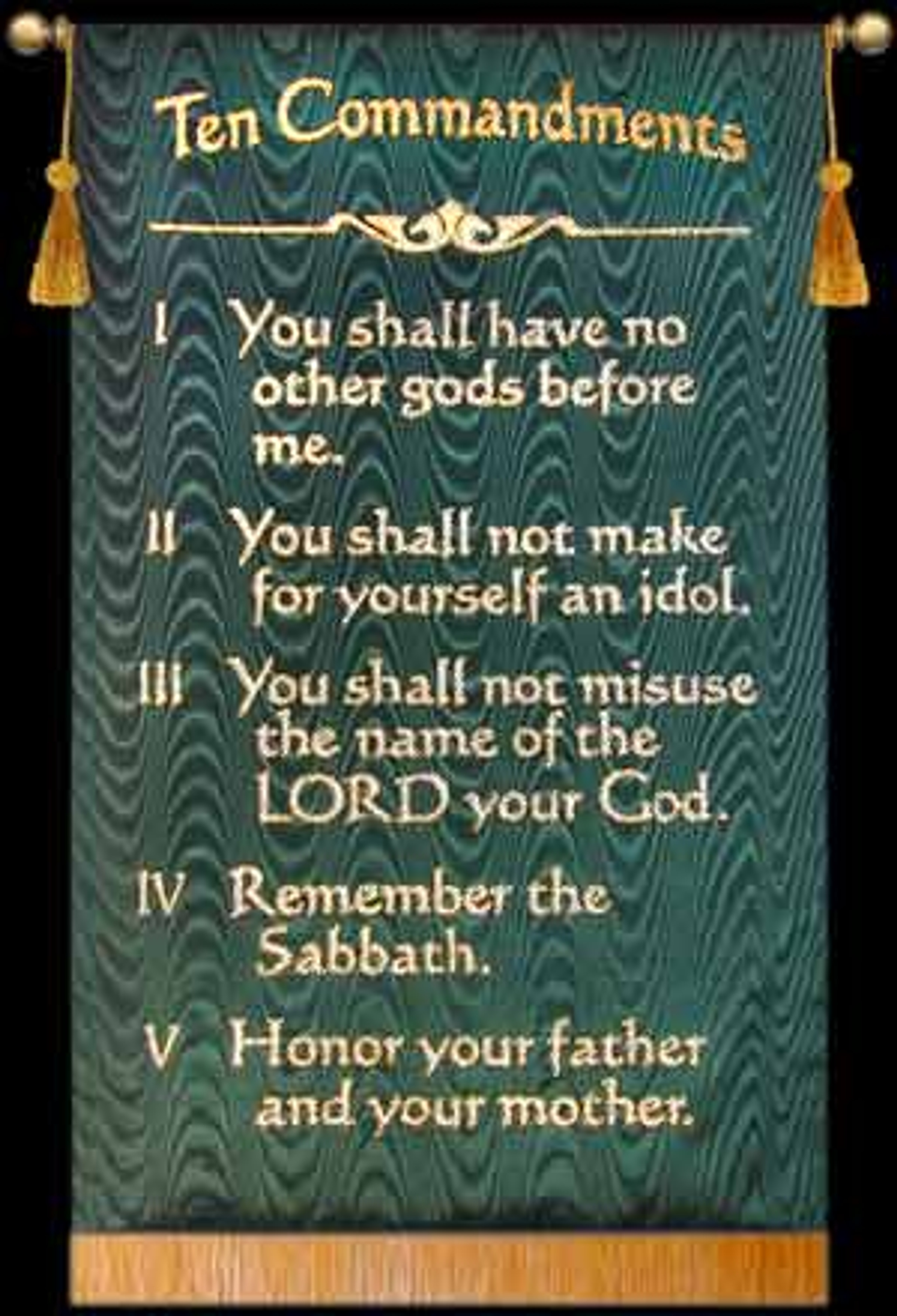 who is the strongest 10 commandment