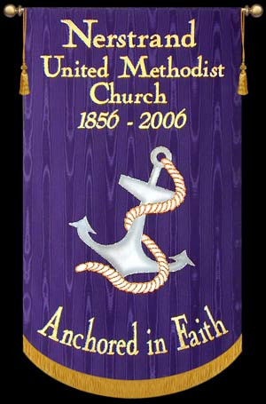 UMC - Nerstrand Anchored in Faith church banner by Christian Banners