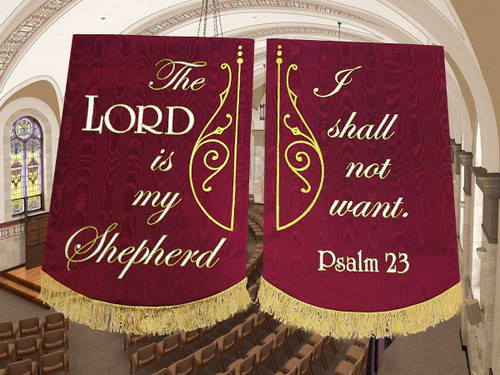 The Lord is my Shepherd I shall not want - Psalm 23 - 2 Banner Set