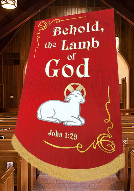 Behold the Lamb of God - John 1:29 Worship Banner