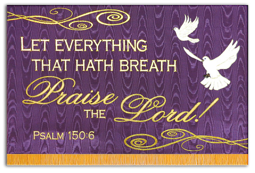 Shown on Amethyst Background Praise Banner