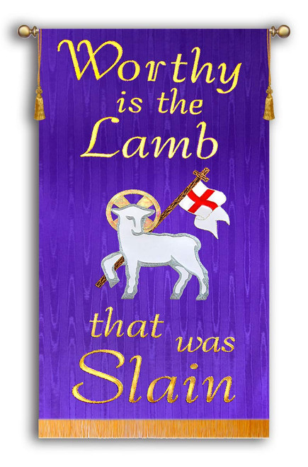 Worthy is the Lamb that was Slain - Lamb with Flag
