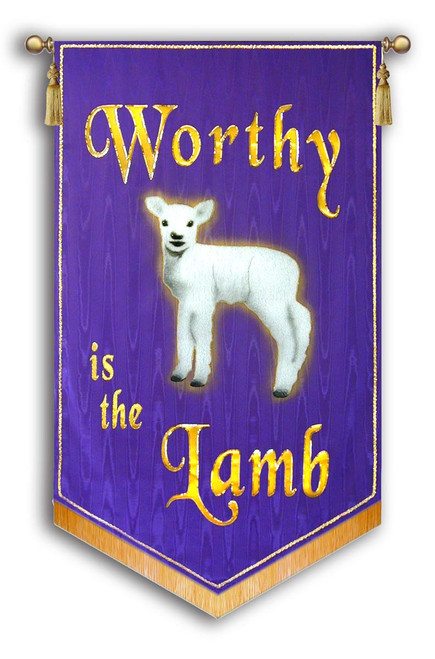 Worthy is the Lamb church banner by Christian Banners