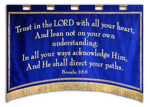 Trust in the LORD with all your heart Proverbs 3 wide Church Banner