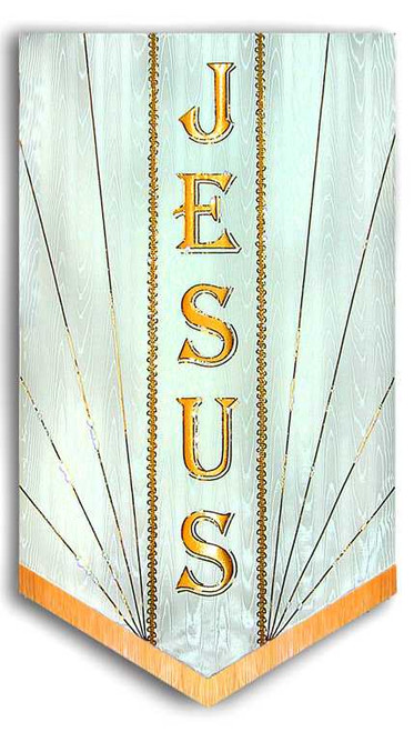 Jesus Traditional Embellished Church Praise Banner
Shown on White Background Jesus Traditional Embellished Church Praise Banner
Shown on White Background