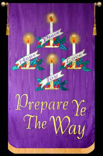 Purple Background Advent Banner