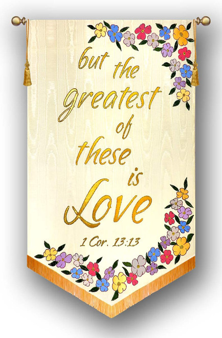 but the greatest of these is Love - Church Wedding Banner