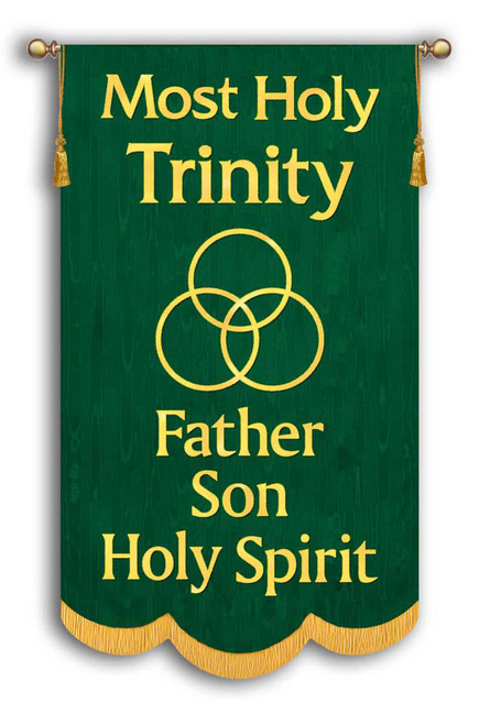 Trinity Sunday Banner Green Background Trinity Sunday Banner Green Background