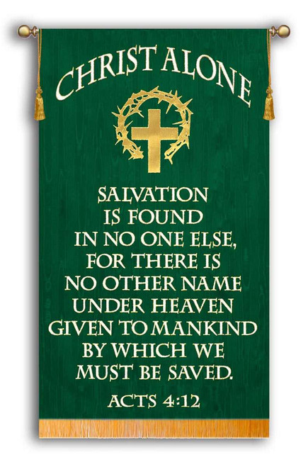 Worship Banner, Green Background