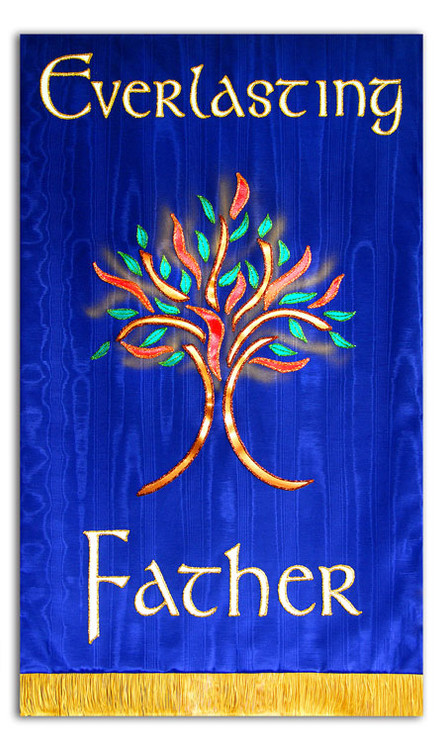 Everlasting Father with Burning Bush Processional Banner