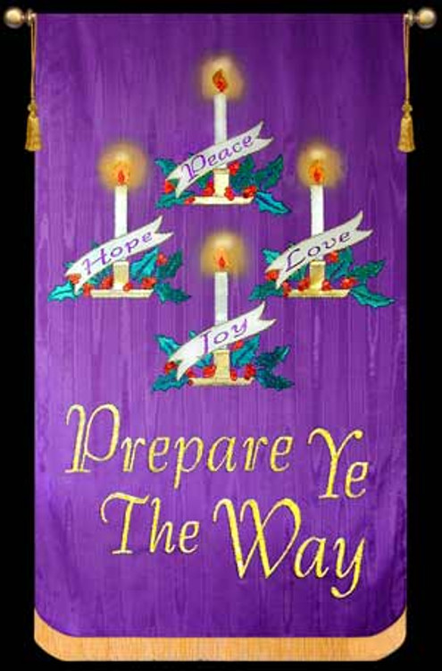 Purple Background Advent Banner
