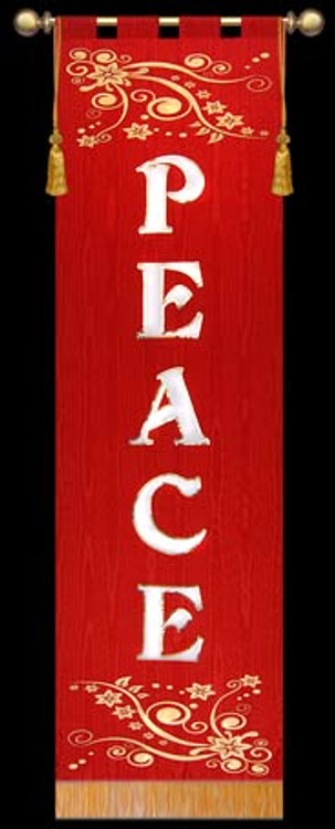 Church Advent Banner on red background