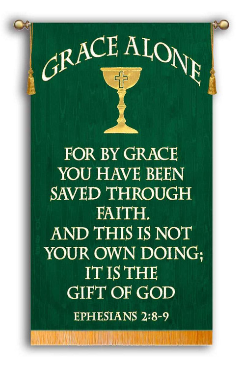 Green Background Worship Banner