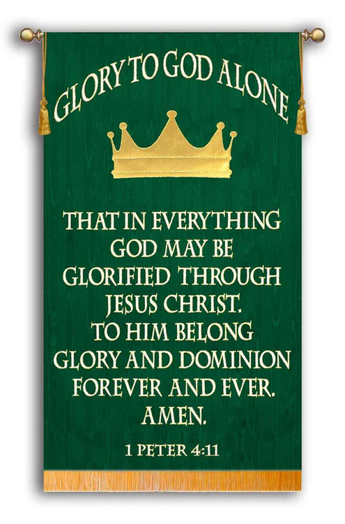 Green Background Praise Banner