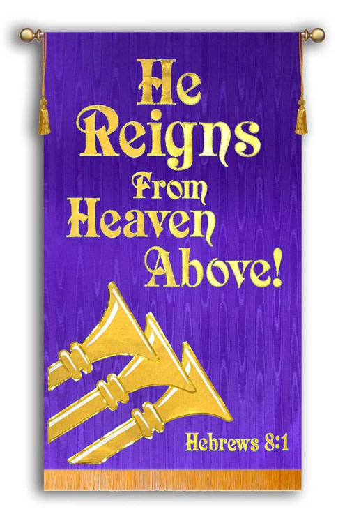 Purple Background Church Banner