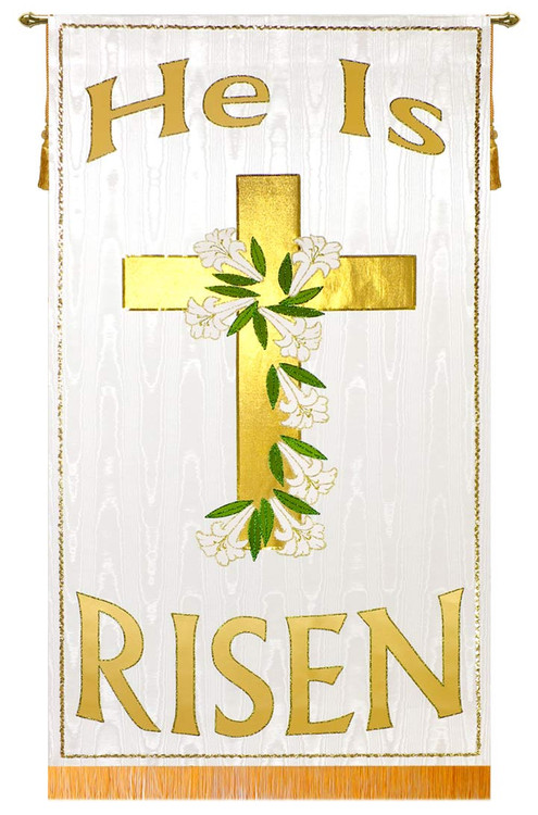 He is Risen with Cross and Lilies 2023