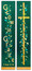 Green Background church banners for church walls