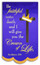 Be faithful unto death with Cross and Crown church funeral banner