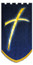 Modern Cross Symbol Praise Banner Navy