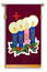 Hope Love Joy Peace Candles with Red Cross Advent Banner