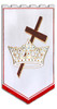 Cross Crown Chruch Banner White