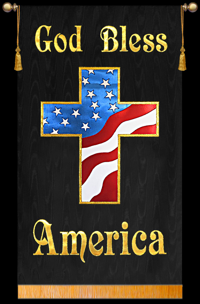 God Bless America Praise Banner for Patriotic Celebrations