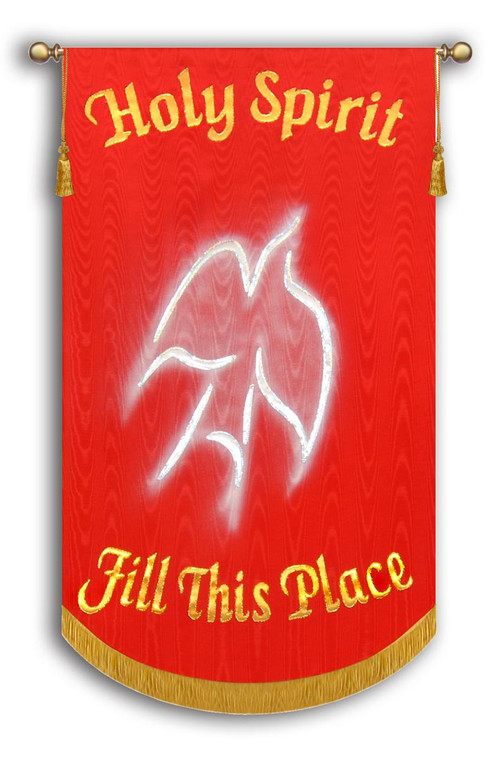 Holy Spirit Fill this Place - Red 10 - Christian Banners for Praise and ...