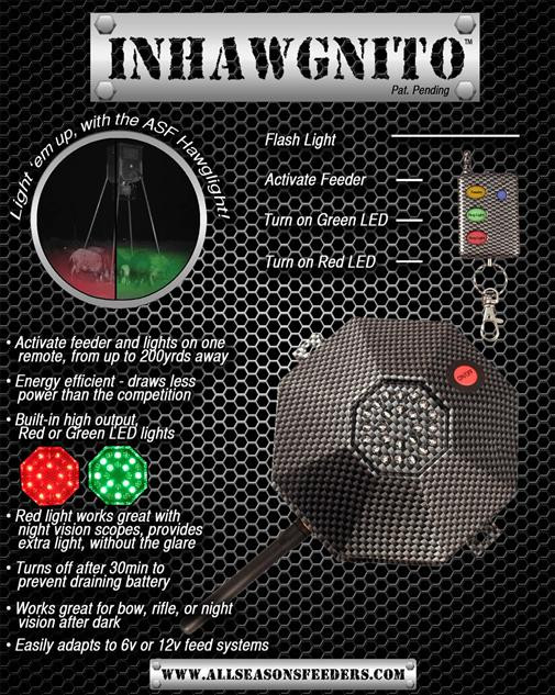 Inhawgnito Hog Led Feeder Ligh All In One Red Green Led With