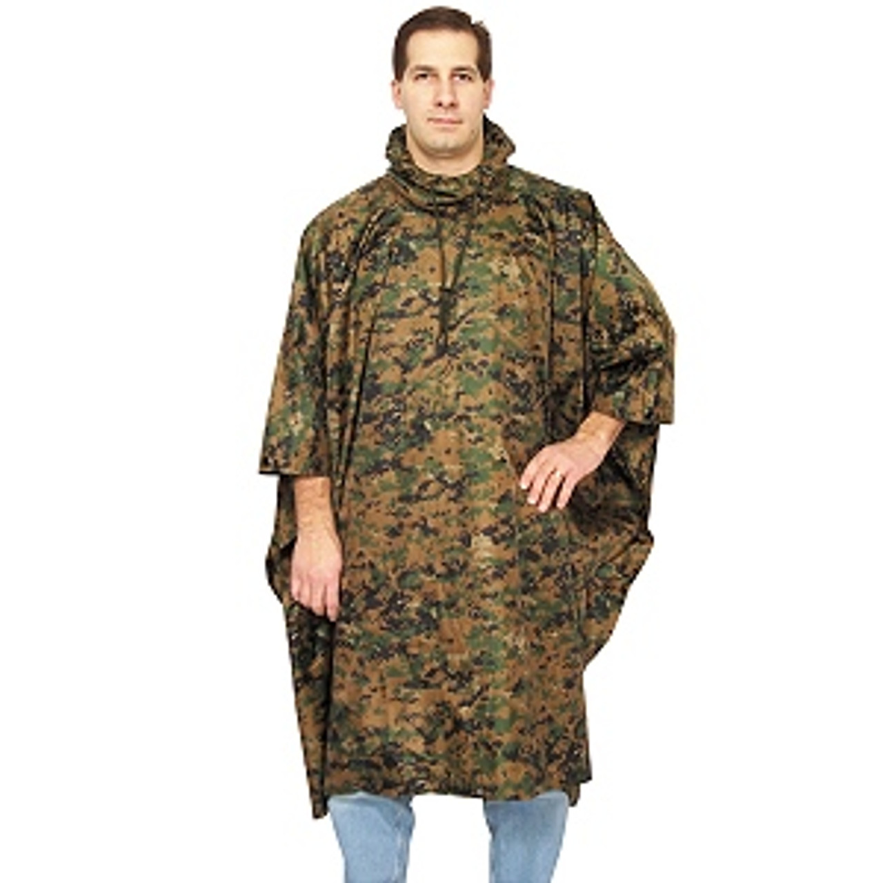 Red Rock Outdoors Digital Woodland Camo Rain Poncho 1001WDD