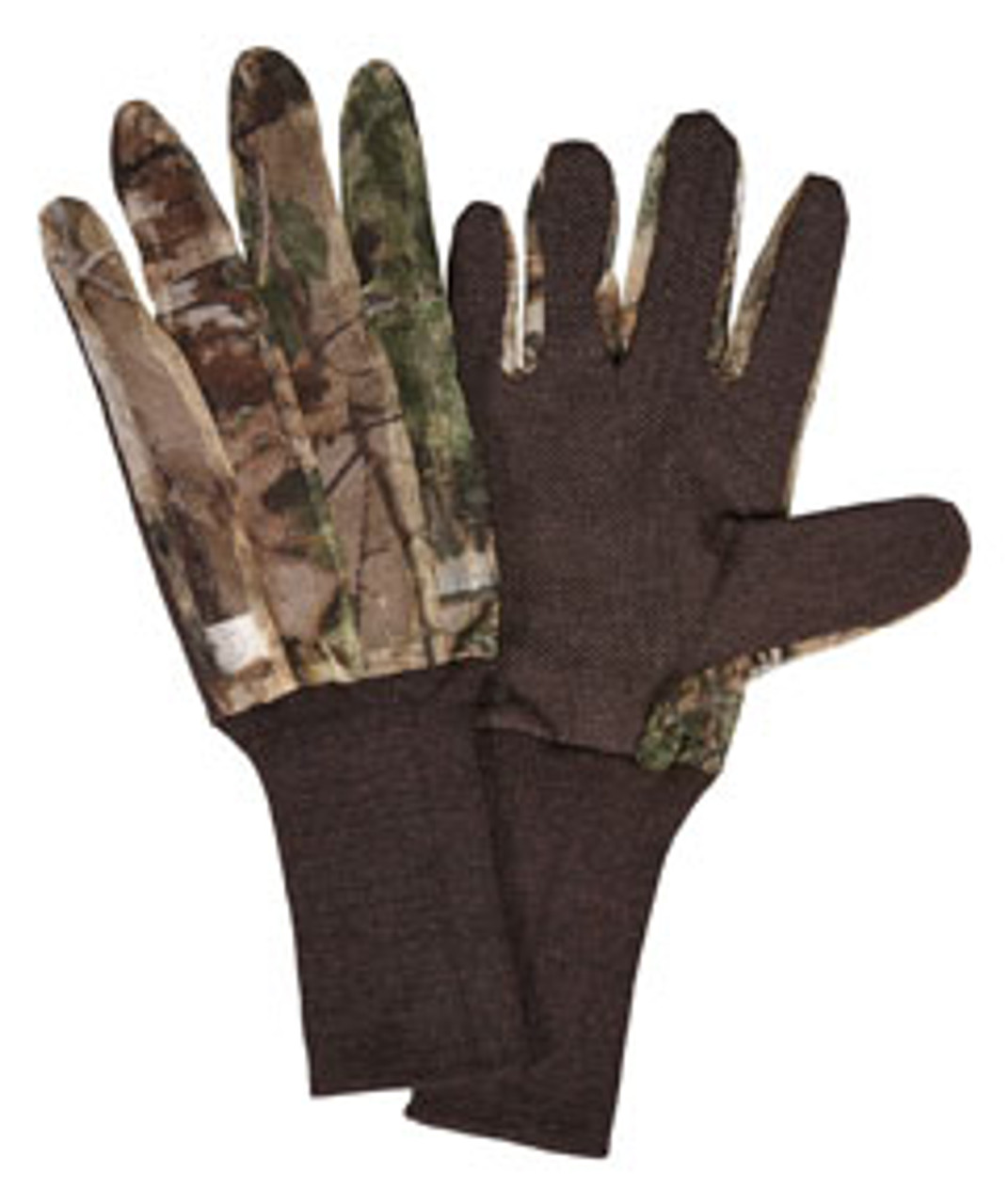 Green Camo Jersey Gloves