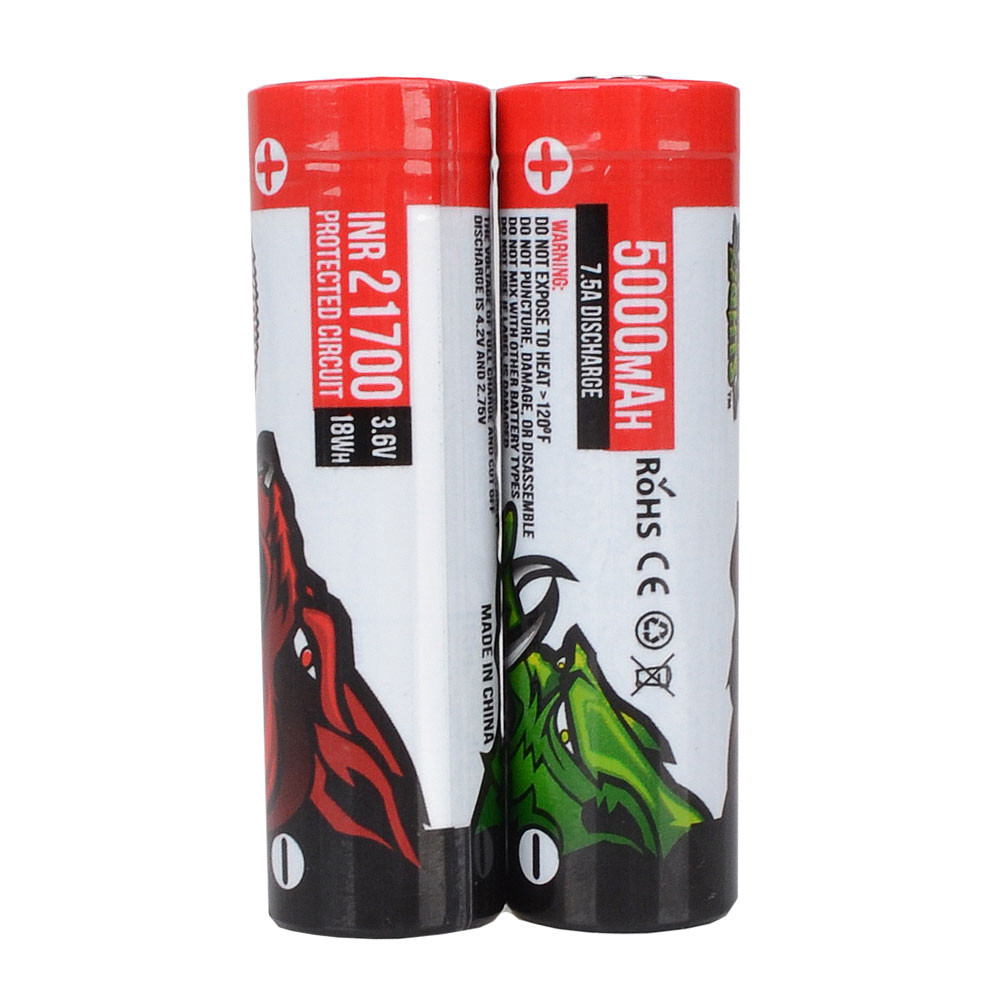 Wicked Lights 2-Pack 21700 5000mah Rechargeable Batteries