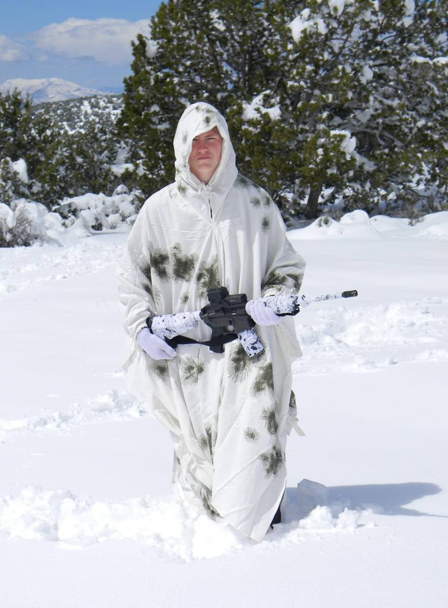 German Military Winter Snow Camo Cape 