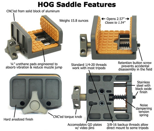 HOG Saddle MOD7, OD Green with Tan Pads - AllPredatorCalls.com