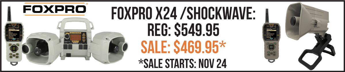 FOXPRO X24 and Shockwave Sale starts Nov 24th