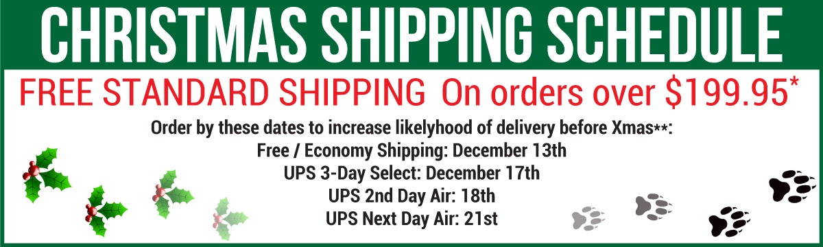 Christmas Shipping Schedule