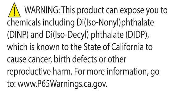 CA Prop 65 DINP and DIDP Warning