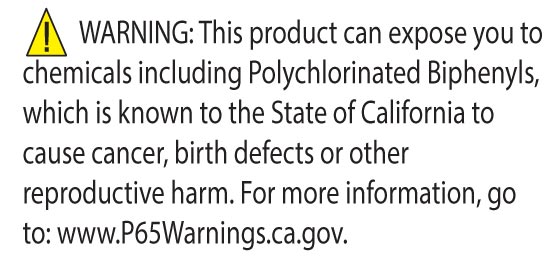 CA Prop 65 Polychlorinated Biphynels Warning