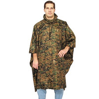 Red Rock Outdoors Digital Woodland Camo Rain Poncho 1001WDD 