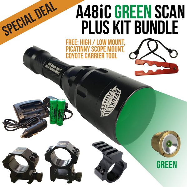 Wicked Lights A48iC GREEN Scan Plus Night Hunting Light Kit