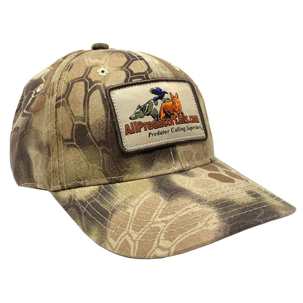 完売anytee Leopard Camo Cap AllPredatorCalls.com Logo Kryptek Highlander Camo Adjustable Hat