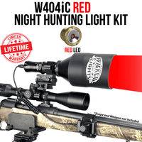 Wicked Lights® W404iC RED Night Hunting Kit for Coyote, Hog, Predator