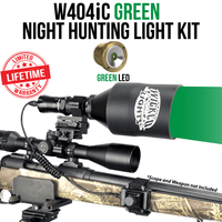 Wicked Lights® W404iC GREEN Night Hunting Kit for Coyote, Hog, Predator