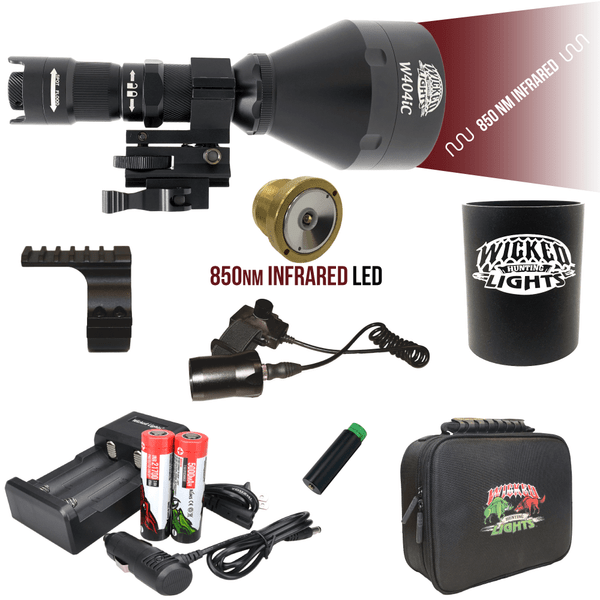 Wicked Lights® W404iC 850nm Infrared (IR) Night Hunting Kit for