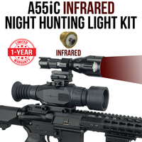 Wicked Lights® A55IR Infrared (IR) Night Hunting Light Kit for Coyote, Hog,  Fox, Bobcat & Varmint