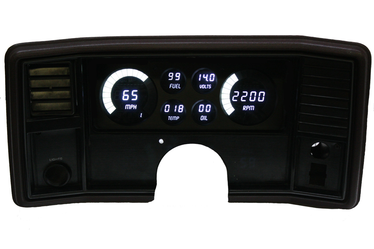 1978-1988 Monte Carlo-El Camino LED Digital Gauge Panel - DP9002

Your classic 1978-1988 Monte Carlo or El Camino will look stunning with Intellitronix 1978-1988 Monte Carlo-El Camino LED Digital Gauge Panel. 1978-1988 Monte Carlo-El Camino LED Digital Gauge Replacement Panel comes complete with direct fit printed circuit boards, custom fit "smoked" plexiglass face plates, universal temperature, oil pressure, and speedometer sending units with senders and sensors for vehicles without electronic transmission or cruise control.