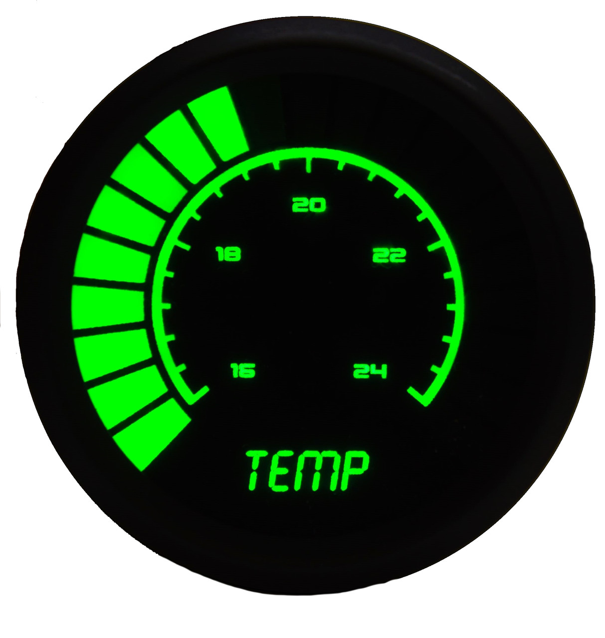 Intellitronix M9113B 2 1/16” Digital Water Temp Gauge – 52mm – Blue LED – Black Bezel – Lifetime Warranty