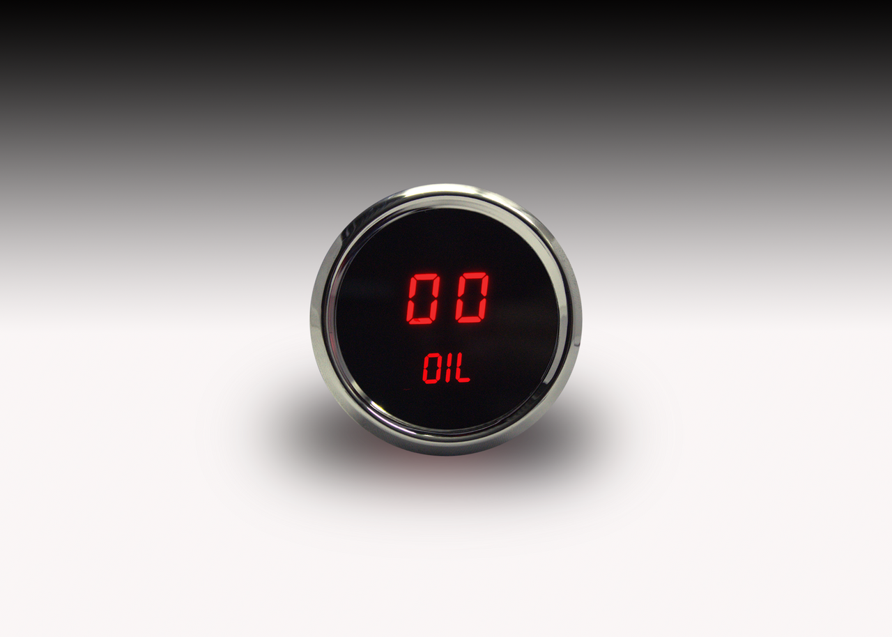 Oil Pressure LED Digital Chrome Bezel - MS9114
Oil Pressure is essential to the life of your engine, so why risk it? The Intellitronix LED Digital Oil Pressure gauge is microprocessor-controlled with 0-100 PSI accuracy and universally adaptable. This Oil Pressure gauges is accurate, super bright, and intelligent all in one.  How can you not need it?