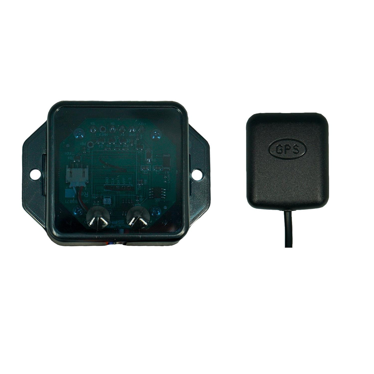Can be wired directly into your existing speedometer with a simple 3 wire hookup
Sending Unit easily connects to your existing speedometer
Our GPS Speedometer works with any industry standard 4000, 8000 or 16000 pulse per mile or programmable speedometer
Includes: GPS receiver, omni-directional 4 ½ ft. antenna, and microprocessor
Made in USA