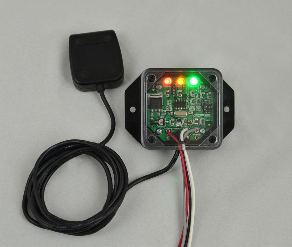 Can be wired directly into your existing speedometer with a simple 3 wire hookup
Sending Unit easily connects to your existing speedometer
Our GPS Speedometer works with any industry standard 4000, 8000 or 16000 pulse per mile or programmable speedometer
Includes: GPS receiver, omni-directional 4 ½ ft. antenna, and microprocessor
Made in USA