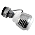 Dual Spray Swivel Kitchen Faucet Aerator with Pause Lever, 1.5 GPM, Chrome/White